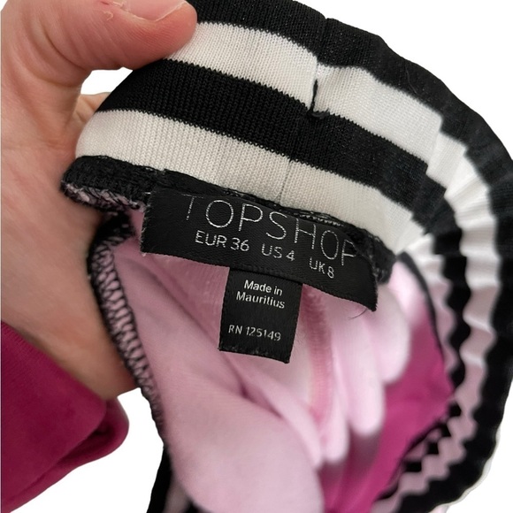 Topshop Pink Velvet Velour Casual Pants 4 - Picture 3 of 3